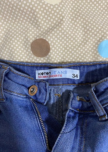 Kadın Mavi Skinny Jean Şort 34
