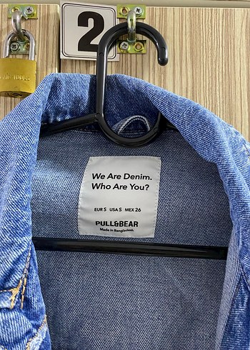Pull and Bear Düğmeli Mavi Kadın Denim Ceket