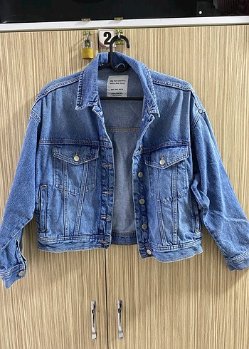 Düğmeli Mavi Kadın Denim Ceket