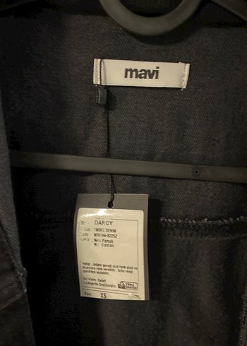 xs Beden siyah Renk Mavi Siyah Regular Fit Kadın Kot Ceket