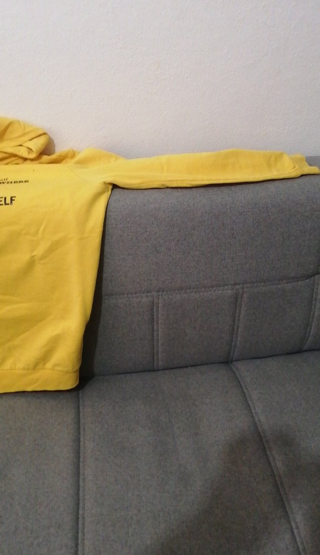 Kapüşonlu Sarı Kadın Sweatshirt - Görsel 2