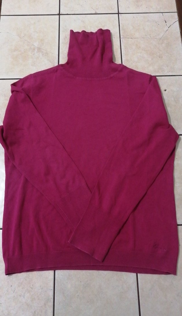 Bordo Kadın Boğazlı Uzun Kollu Basic Kazak - Görsel 2