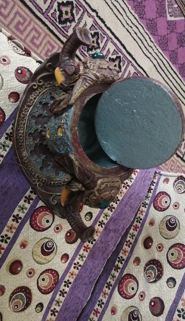 Renkli, Koyu Tonlu Detaylı Porselen Demlik - Görsel 2