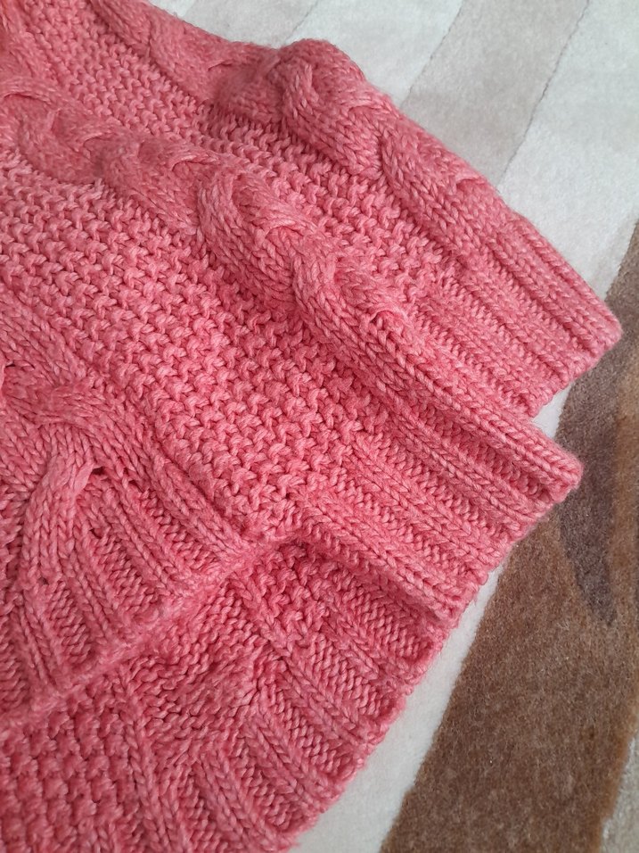 Kız Çocuk Pembe Bohem Örgü Panço - Görsel 5