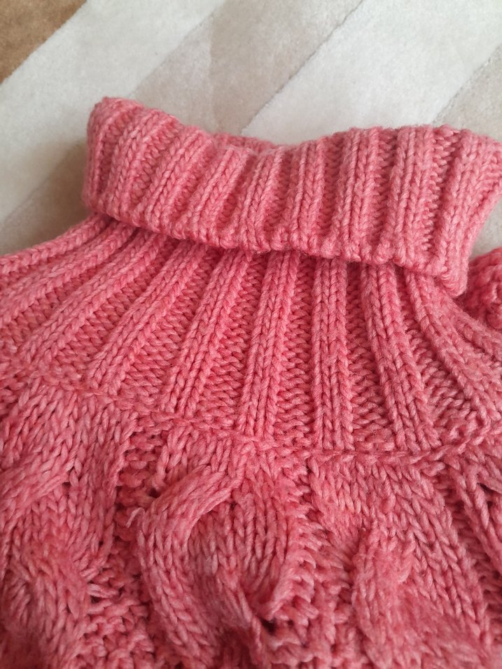 Kız Çocuk Pembe Bohem Örgü Panço - Görsel 4