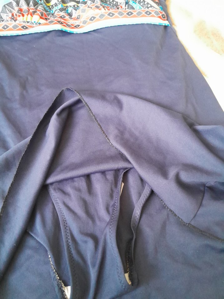 Bohem Renkli Bağlama Desenli Midi Mayo - Görsel 5