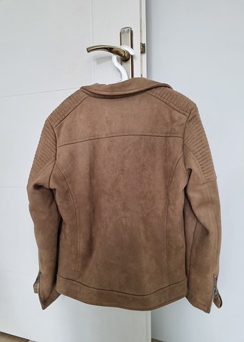 erkek Kahverengi Süet Biker Ceket - Görsel 2