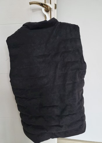 Düğmeli Siyah Süet erkek Yelek - Görsel 2