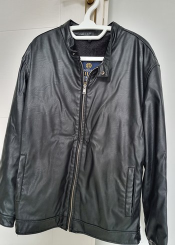 Deri Siyah Erkek Biker Ceket - Görsel 4