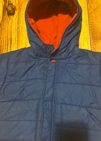 Erkek Çocuk Mavi Düğmeli Mont - Görsel 2