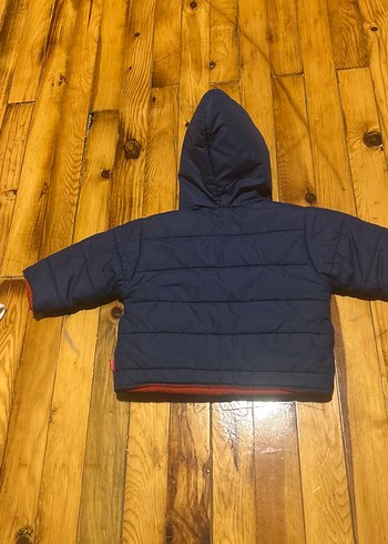 Erkek Çocuk Mavi Düğmeli Mont - Görsel 3