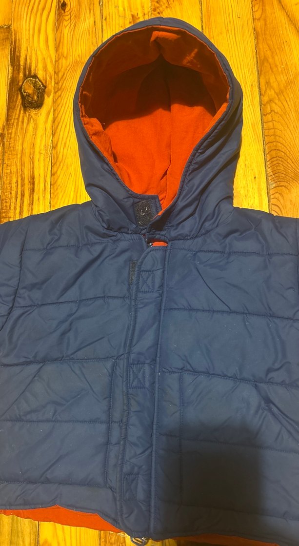 Erkek Çocuk Mavi Düğmeli Mont - Görsel 2