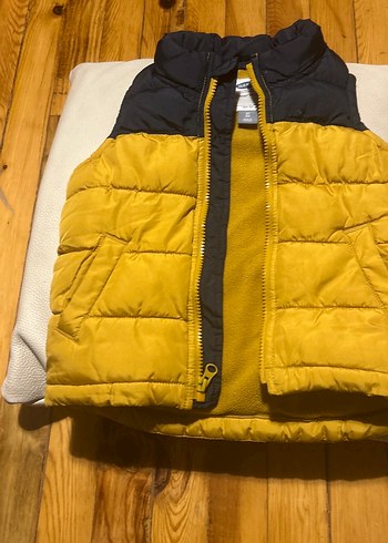 Sarı Fermuarlı Erkek Çocuk Yelek - Görsel 7