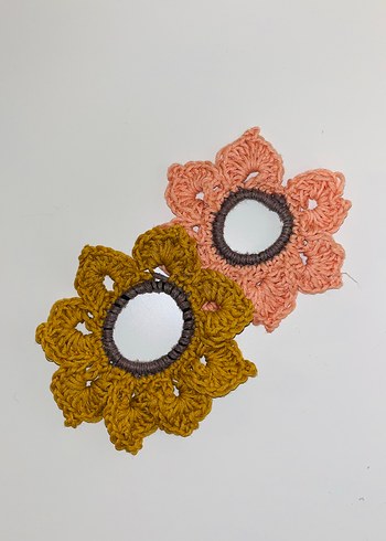 Accessorize El Örgüsü Çiçek Scrunchie Toka (2li Set)