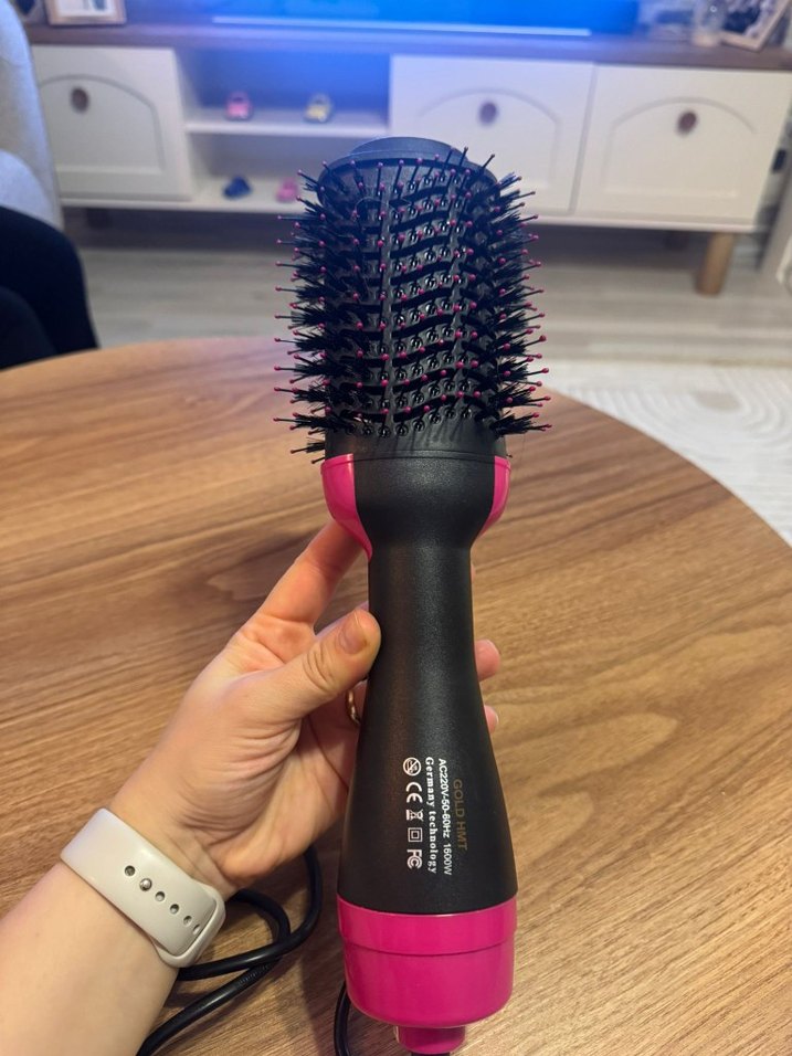 Pembe Renkli Saç Kurutma Fırçası - Görsel 3