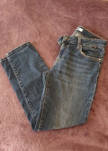 Kadın Normal Paça Mavi Denim Jean - Görsel 9