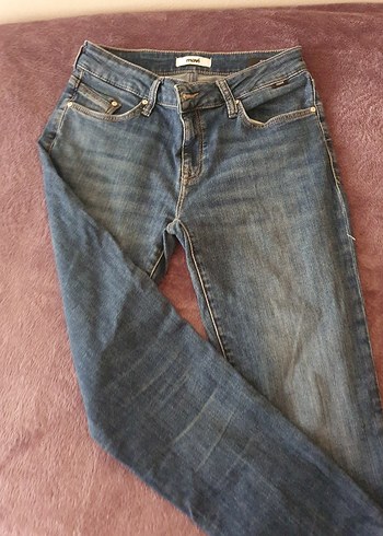 Kadın Normal Paça Mavi Denim Jean - Görsel 2