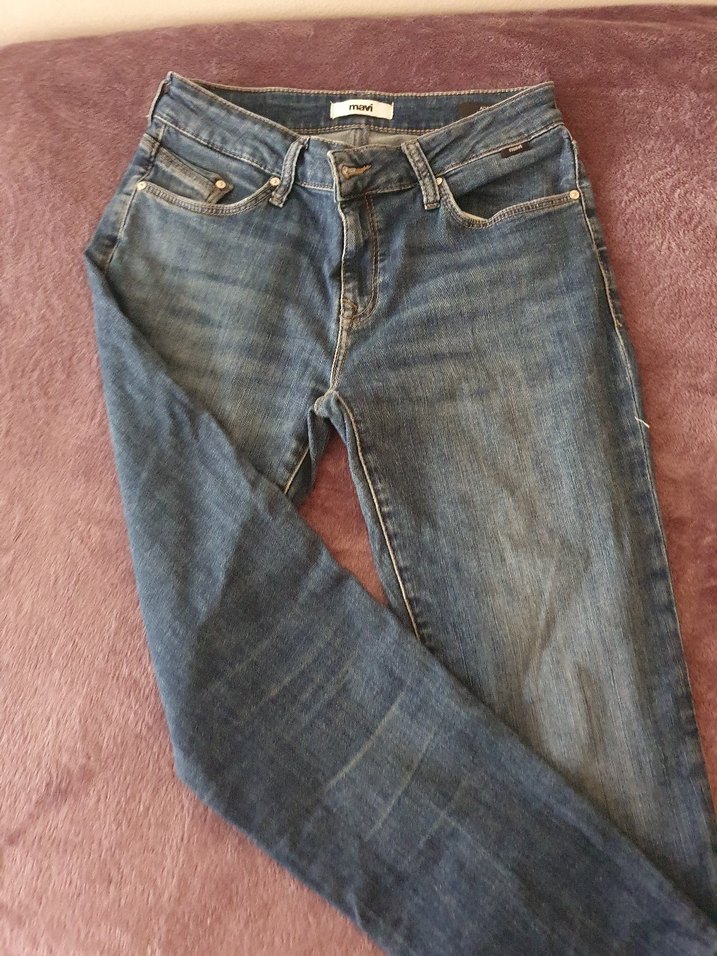 Kadın Normal Paça Mavi Denim Jean - Görsel 2