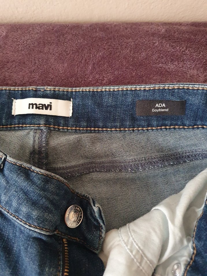 Kadın Normal Paça Mavi Denim Jean - Görsel 3