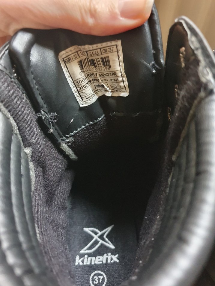 Siyah Deri Goth Kadın Bot - Görsel 4