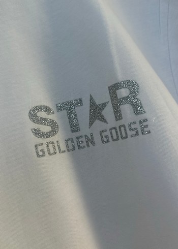 Beyaz STAR baskılı kısa kollu tişört - Görsel 2