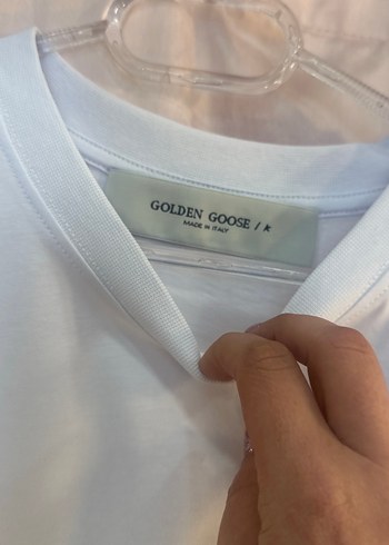 Beyaz STAR baskılı kısa kollu tişört - Görsel 3