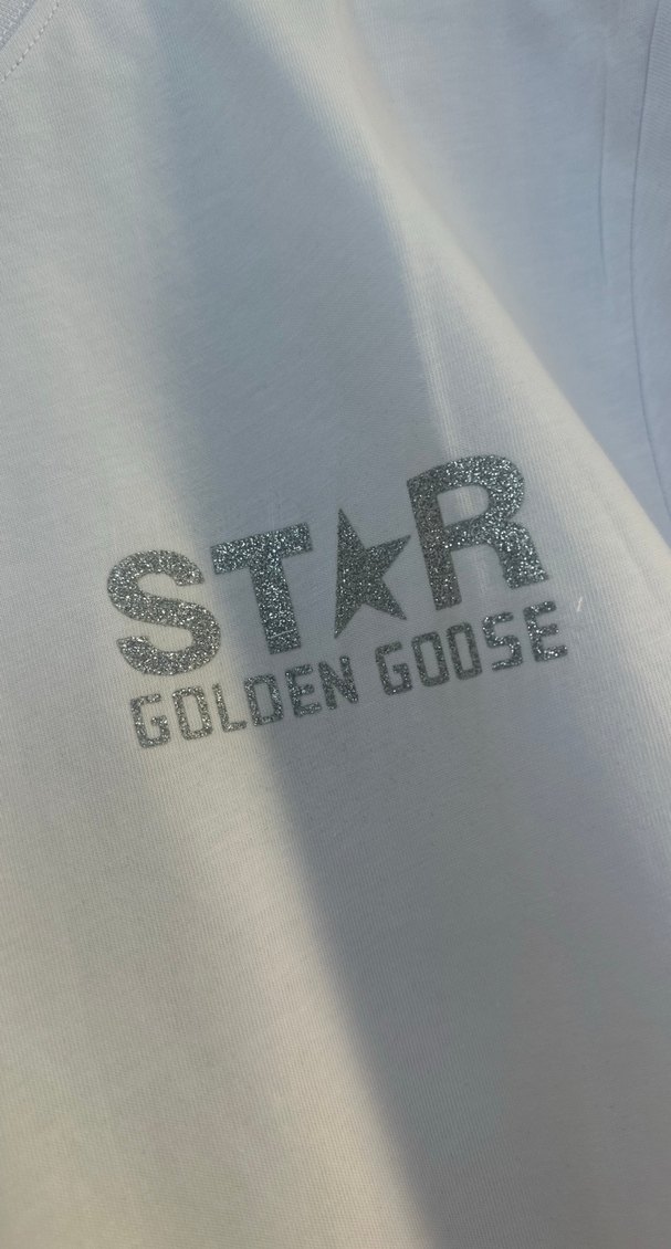 Beyaz STAR baskılı kısa kollu tişört - Görsel 2