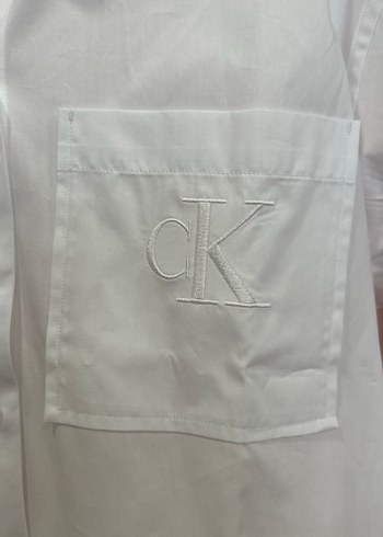 Kadın Beyaz Düğmeli Pamuklu Gömlek - Görsel 2