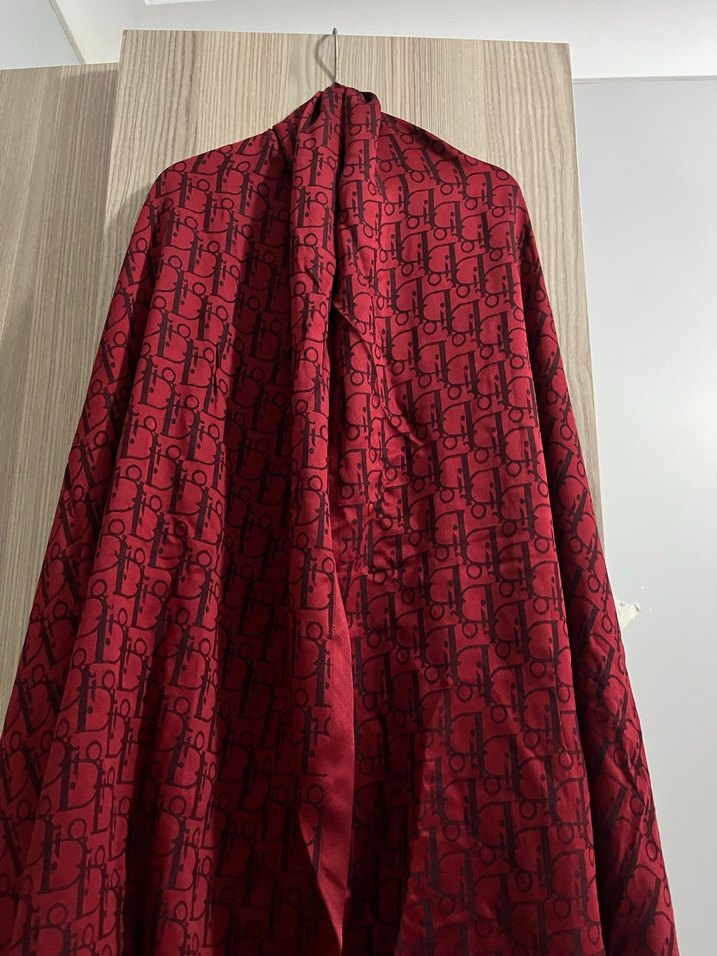Bordo Kadın dior Şal - Görsel 2
