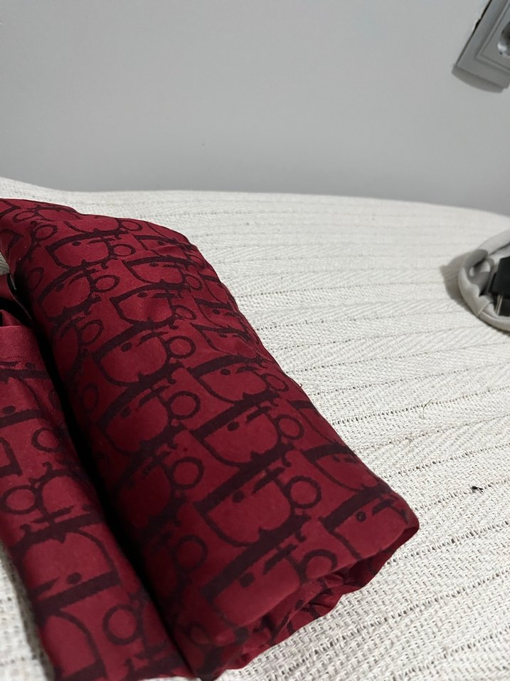 Bordo Kadın dior Şal - Görsel 4