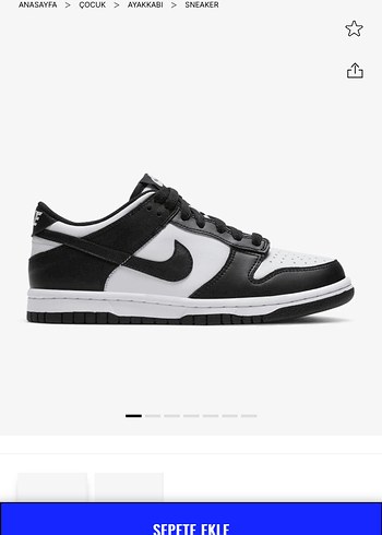 Nike Siyah Beyaz Kadın Spor ayakkabı Nike dunk low