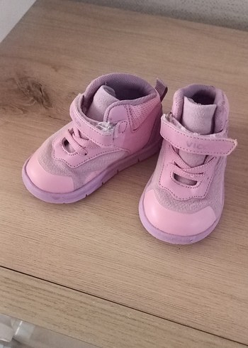Kız Çocuk Pudra Pembe Cırtcırtlı Spor Ayakkabı