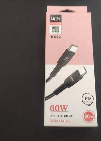 Link K622 60W USB-C Şarj ve Data Kablosu 30cm