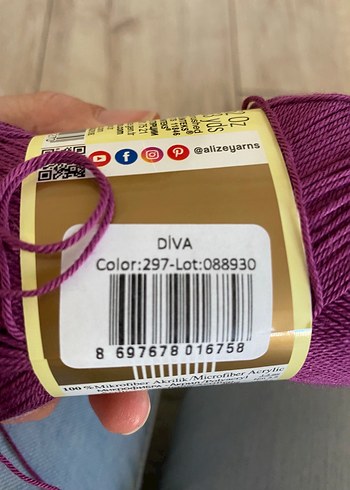 Alize Diva İpek Dokulu İplik - Görsel 2