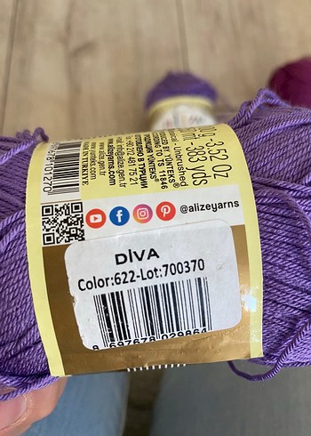 Diğer Alize Diva İpek Dokulu Mor İplik