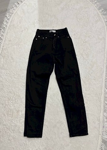 Diğer Siyah Midi Kadın Denim Pantolon