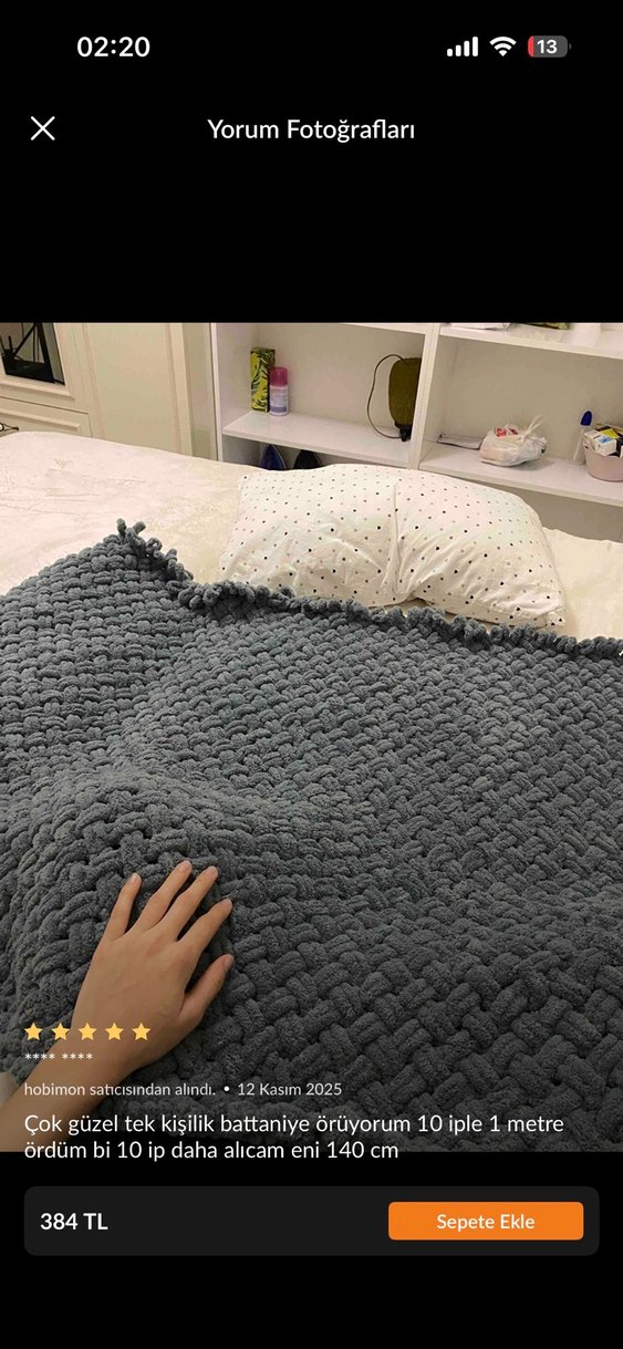 Alize Puffy Bebek Örgü İpliği Gri 15 adet - Görsel 2