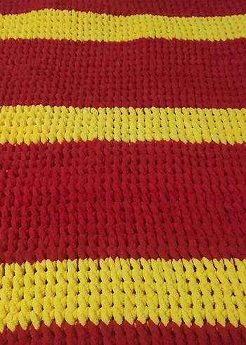 Bordo Nakışlı Çocuk Örgü Battaniye 10 adet - Görsel 4