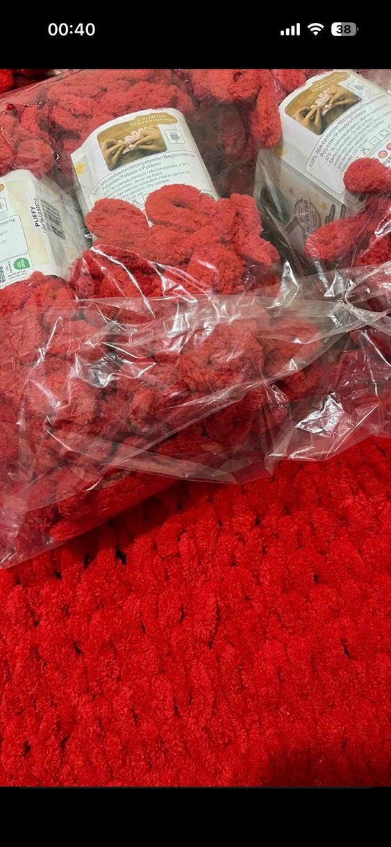 Bordo Nakışlı Çocuk Örgü Battaniye 10 adet - Görsel 3