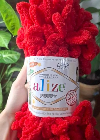 Alize Kırmızı Yün Çocuk Battaniyesi 15 adet - Görsel 2