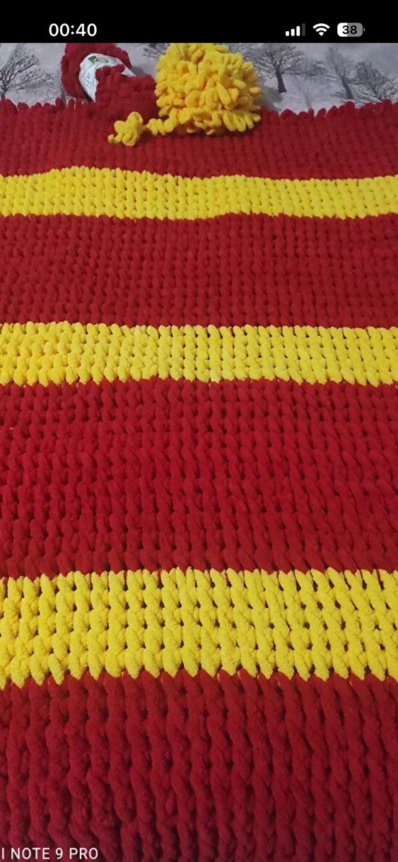 Alize Kırmızı Yün Çocuk Battaniyesi 15 adet - Görsel 4