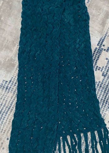 Çocuklar için Turkuaz Siyah Yün Battaniye 10 adet ip - Görsel 2