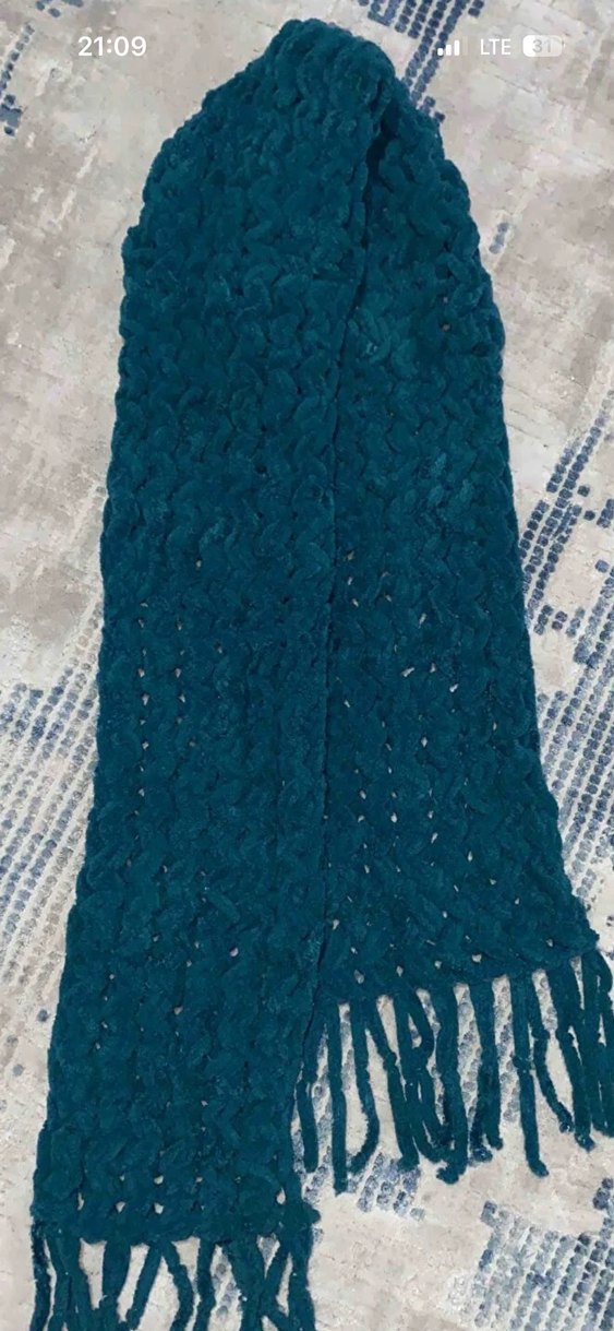 Çocuklar için Turkuaz Siyah Yün Battaniye 10 adet ip - Görsel 2