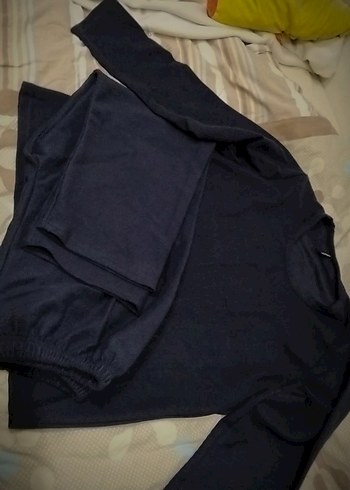 lacıvert Uzun Kollu Rahat Pijama Takımı - Görsel 2