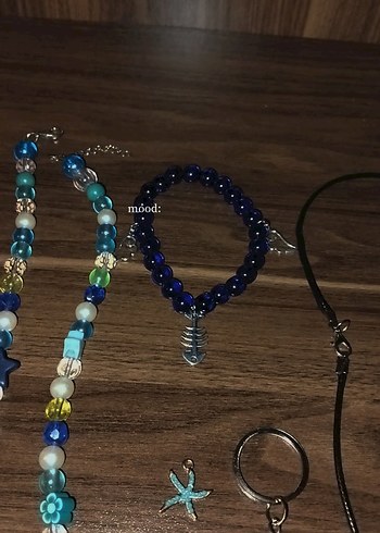 Takı Kavanozu Takı setı (mavı tema) - Görsel 5