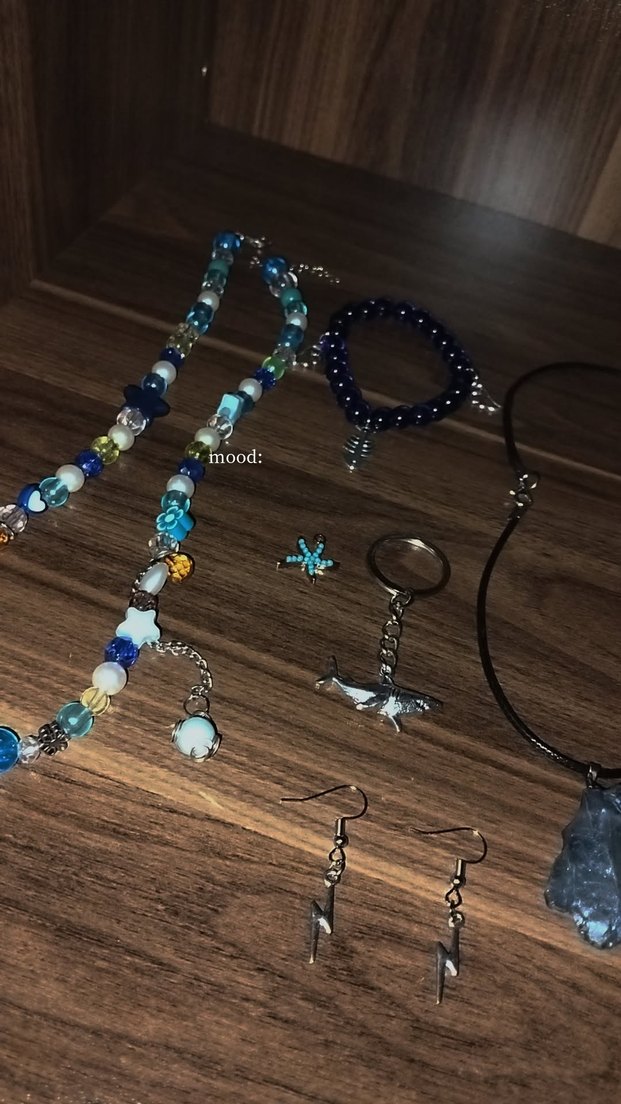 Takı Kavanozu Takı setı (mavı tema) - Görsel 4