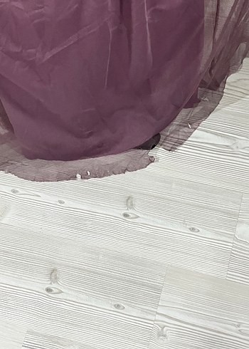 Abiye Mor Uzun Kollu Drapeli Abiye Elbise