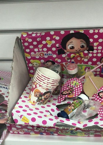 diğer Beden Renkli Pembe Çocuk Parti Seti 50 parça