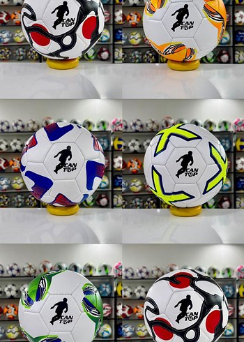 Renkli Desenli Futbol Topu