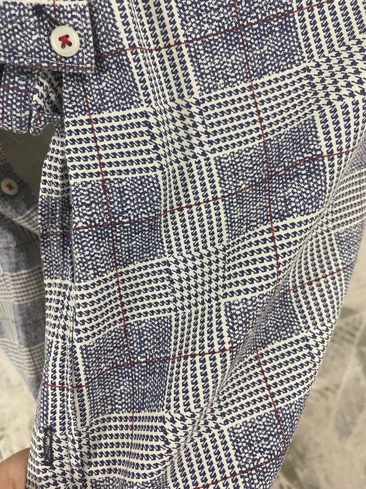 Gri Düğmeli Uzun Kollu Keten Erkek Gömlek - Görsel 3